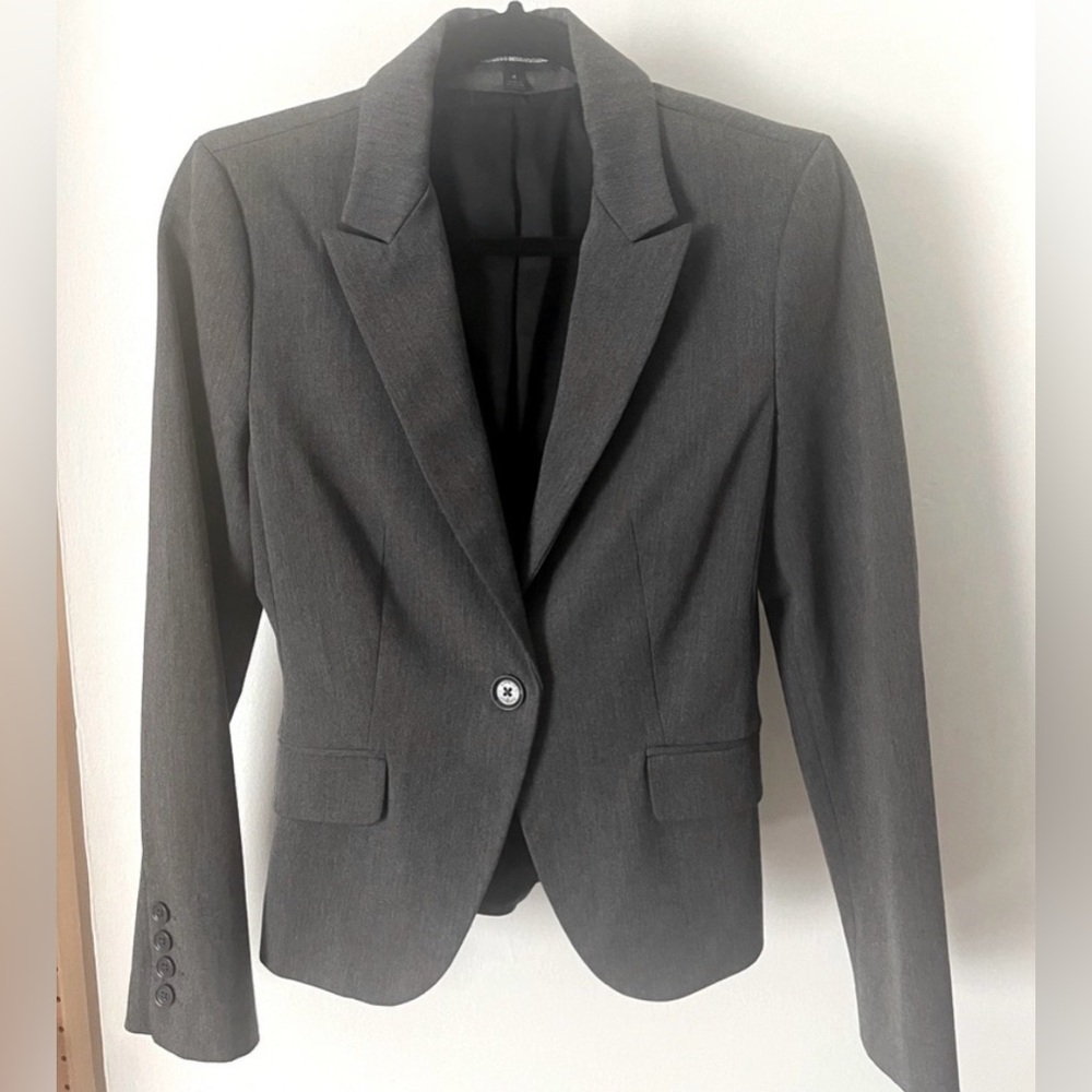 EXPRESS Vintage Classic Women's Dark Gray Button Blazer, Size: 4, EUC (PM-5)